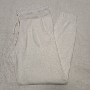 Forever 21 White Fleece Joggers